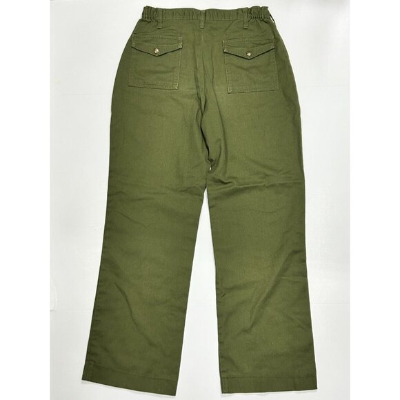 Boy Scouts BSA Pants Size 32H Husky (32x30) Green Official Uniform Twill - Picture 4 of 7